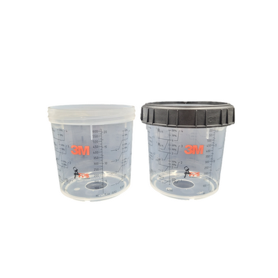 3M 650ml Standard Paint Preparation System (PPS) Mixing Cup & Collar (Pkt 2)