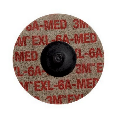3M 75mm Medium Grade Scotch Brite ExL TR Roloc 6mm Disc (Pkt 10)