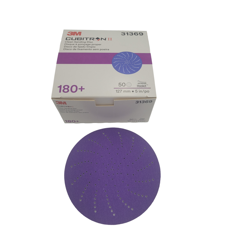 3M Cubitron II Hootkit Clean Sanding Abrasive Discs P180+ 125mm 737U (Pkt 50)