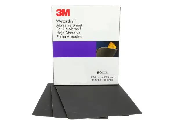 3M P240 Wetordry Abrasive Sheet 331Q, 230 mm x 280 mm (Pkt 50)