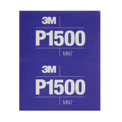 3M P1500 139 x 172mm Hookit Flexible Abrasive Sheet (Pkt 25)
