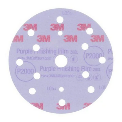 3M P2000 260L Purple Finishing Discs 150mm 15 Hole (Pkt 50)