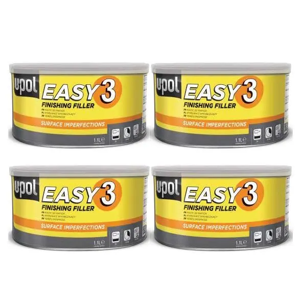 4 X UPOL EASY 3 FINISHING FILLER 1.1L *BULK BUY*