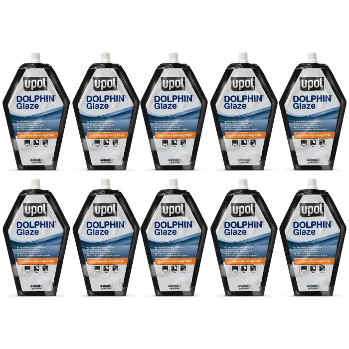 10 X UPOL DOLPHIN GLAZE FINISHING FILLER 440ML *BULK BUY*