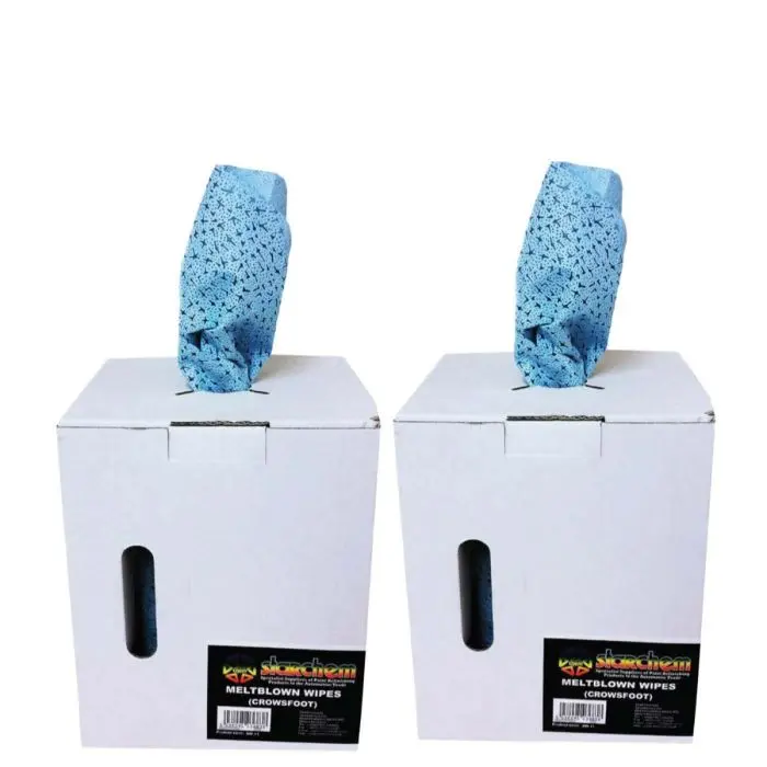 2 X STARCHEM SW11 BOX CROWS FEET SOLVENT WIPE CLOTH