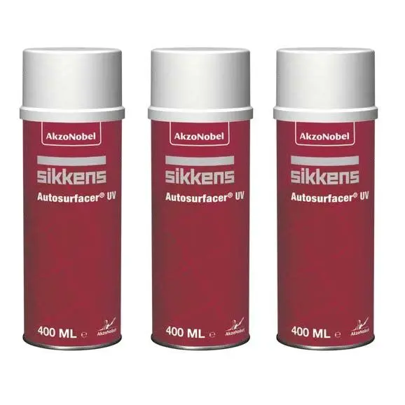 3 X SIKKENS AUTOSURFACER UV PRIMER AEROSOL 400ML
