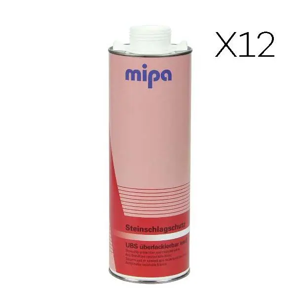 12 x MIPA UNDERBODY STONECHIP 1L - WHITE