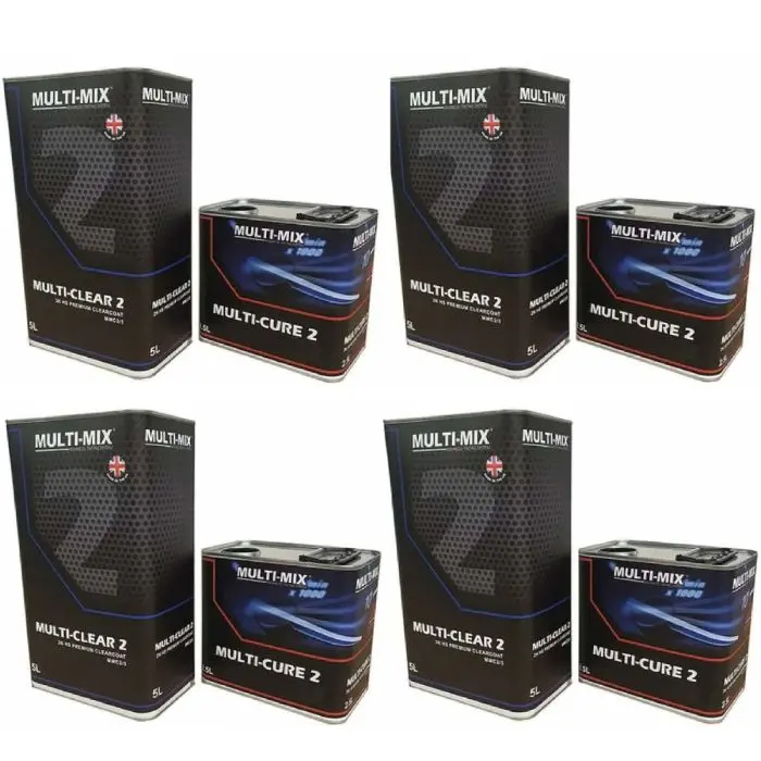 4 X MULTI-MIX MULTI CLEAR 2 HS 7.5LT KITS - FAST (30L DEAL)