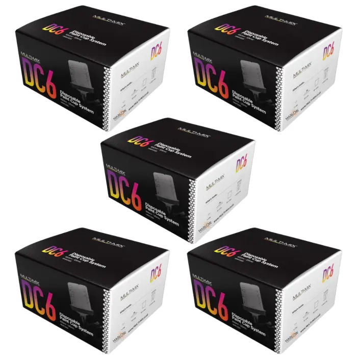 [MMDC650x5] 5 x MULTI-MIX DC6 Disposable Paint Cups System 650ml 125m - PK50