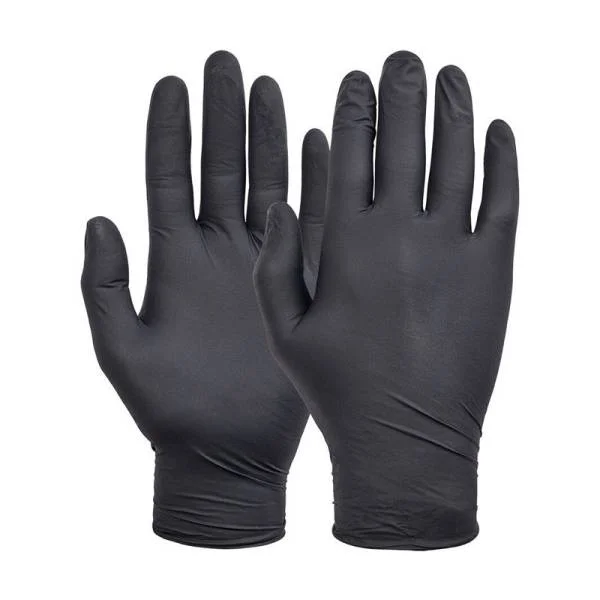 [50000253] Nitrile Gloves Black P/F Large 100PK 