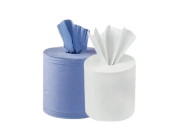 Paper Rolls Disposable Blue & White Single