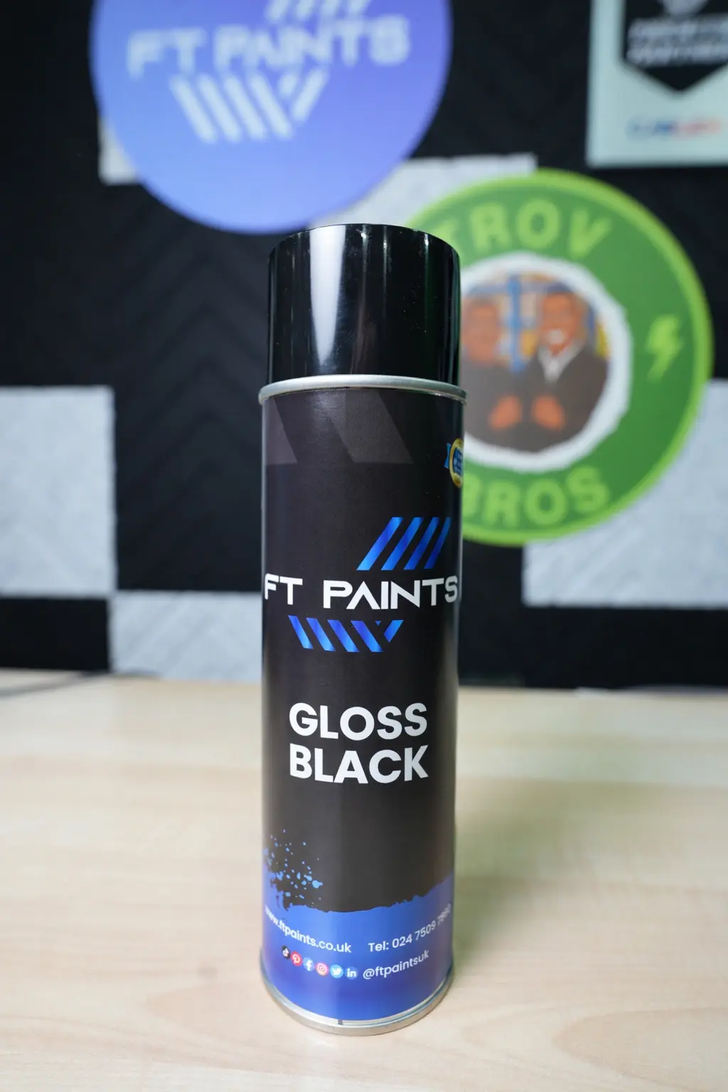 [FTPGB500] FT PAINTS LTD - GLOSS BLACK AEROSOL (500ML)