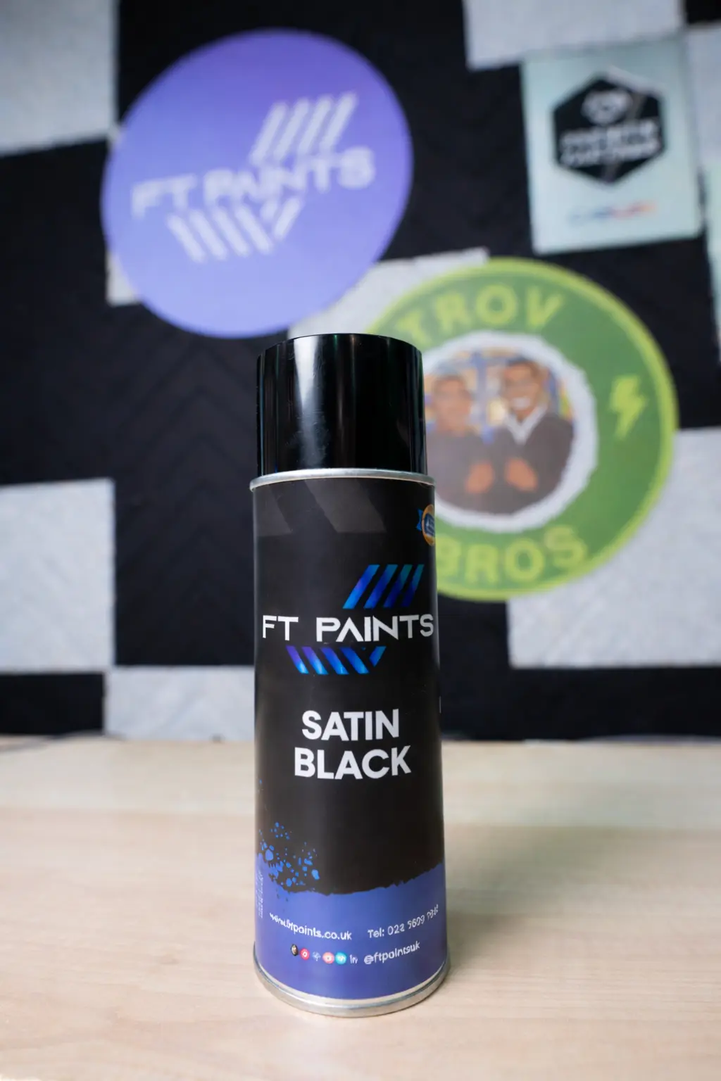 [FTPSB500] FT PAINTS LTD - SATIN BLACK AEROSOL (500ML)