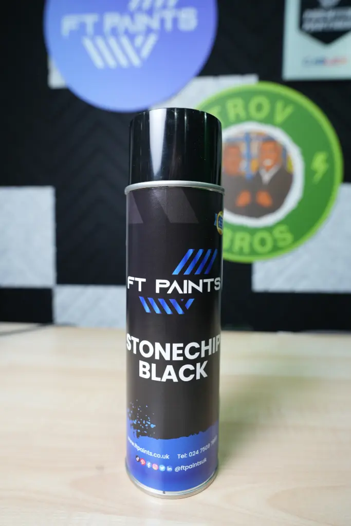FT PAINTS LTD - STONECHIP BLACK AEROSOL (500ML)