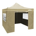 Dellonda Premium 2x2m Pop-Up Gazebo & Side Walls, PVC Coated, Water-Resistant Fabric, Supplied with Carry Bag, Rope, Stakes & Weight Bags