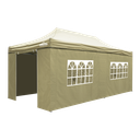 Dellonda Premium 3x6m Pop-Up Gazebo & Side Walls, PVC Coated, Water-Resistant Fabric with Carry Bag, Rope, Stakes & Weight Bags