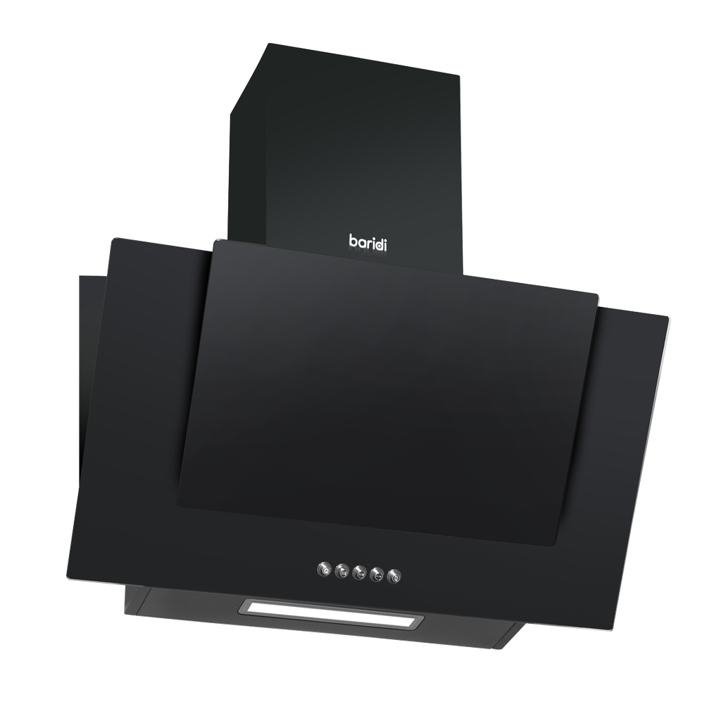 Baridi Angled Chimney Cooker Hood with Carbon