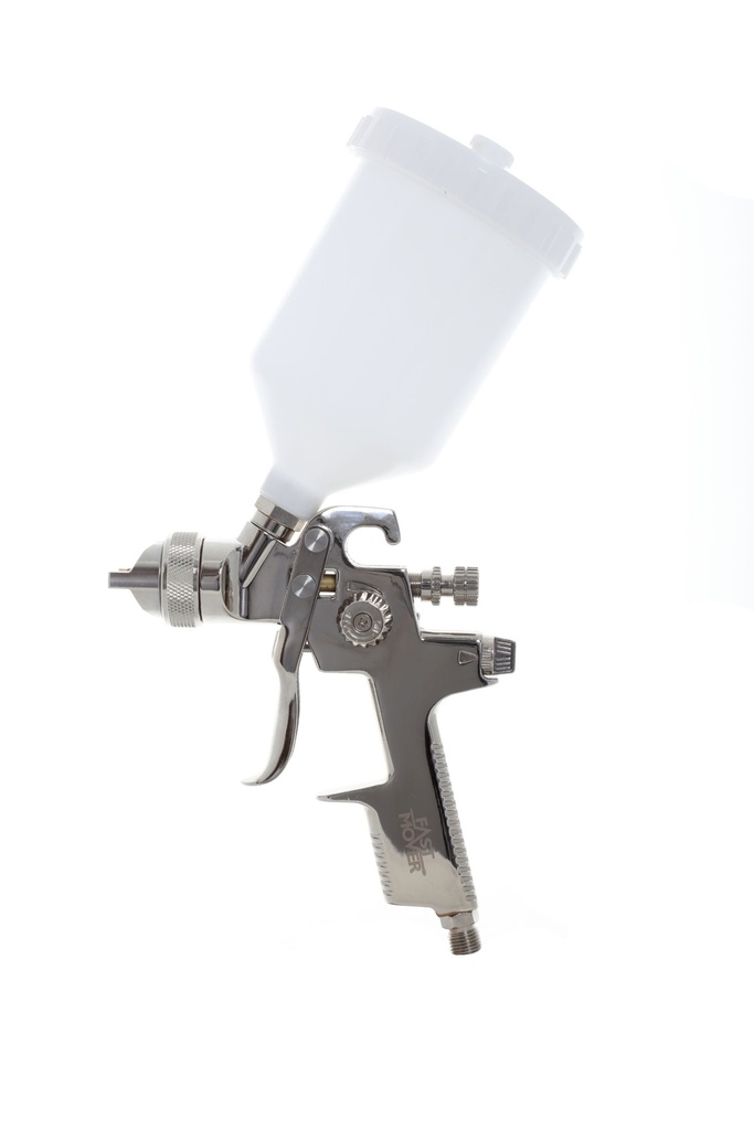 Fast Mover Gravity feed HVLP spray gun with 600cc pot suitable for waterbased & solvent paints