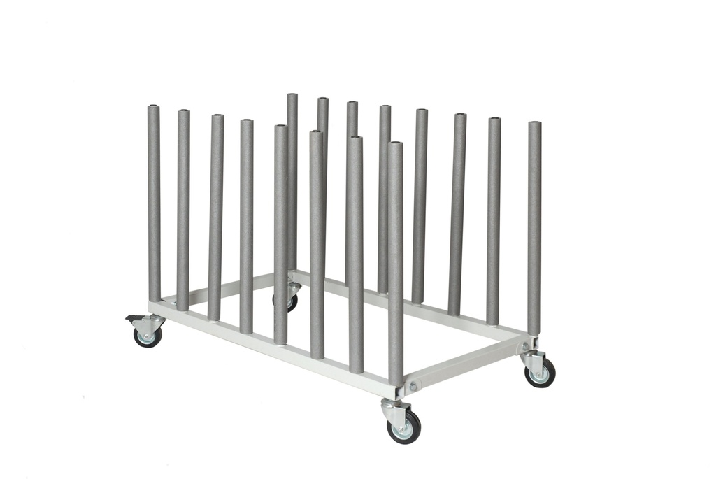 Fast Mover Mobile vehicle panel storage rack for 7 panels. 1200m