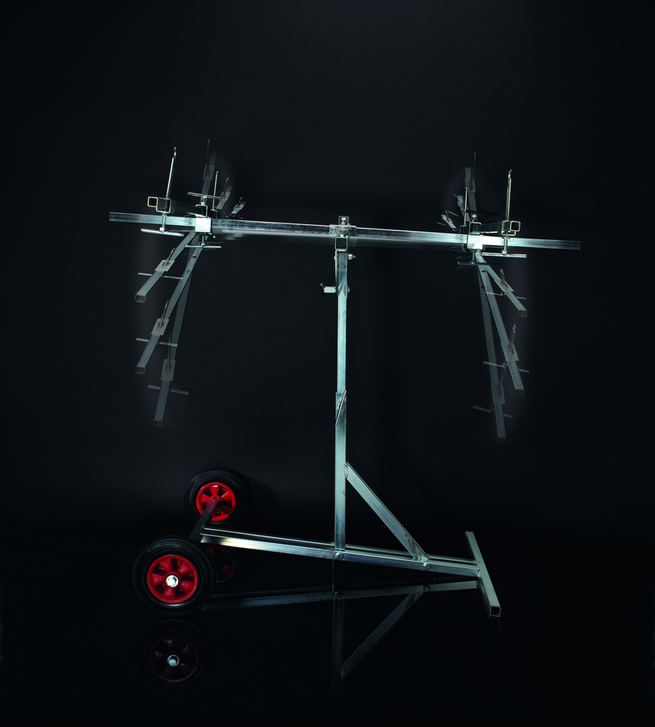 Fast Mover Sprayers mobile vehicle panel holding stand. Fully ro