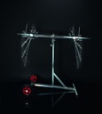 Fast Mover Sprayers mobile vehicle panel holding stand. Fully ro