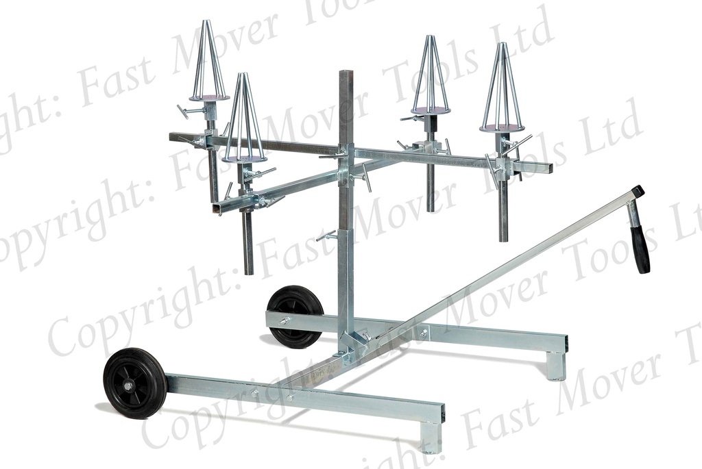 Fast Mover Sprayers alloy wheel painting stand. Will take 4 large alloy wheels. Fully adjustable and spinning