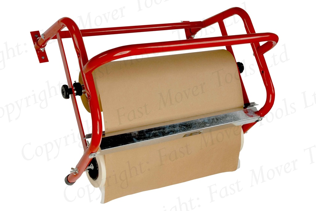 Fast Mover Masking paper dispenser with tape applicator. 450mm wide. Wall mounted