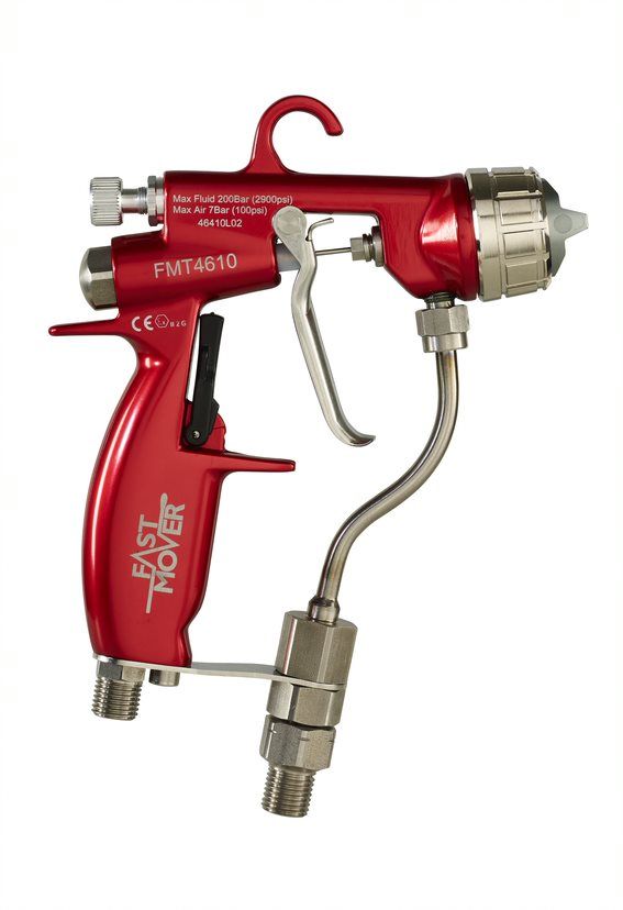 Fast Mover Air assisted airless spray gun. Max pressure 200BAR. 