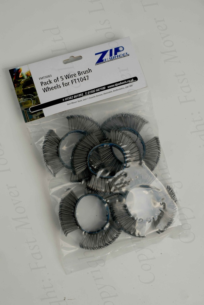 Fast Mover Wire brush wheels for FT1048 air tool. Coarse. 5 whee