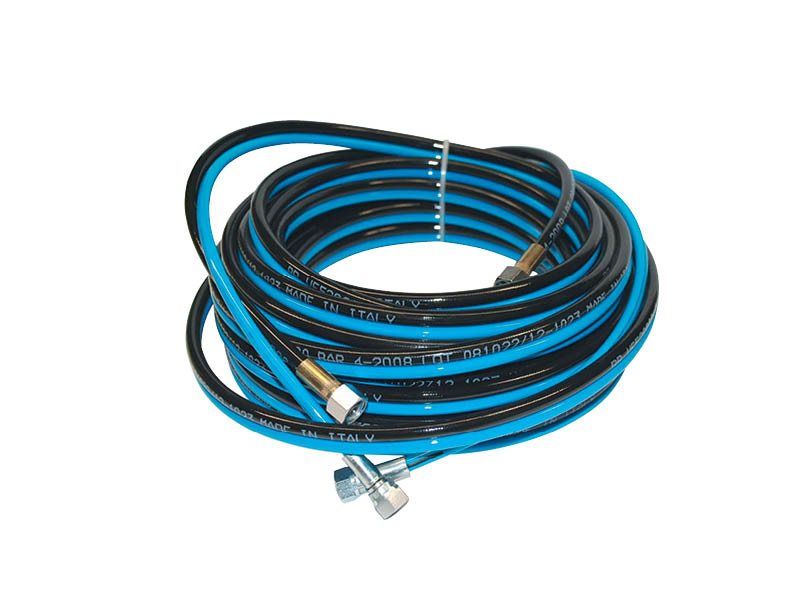 Fast Mover Air & fluid hose. Max pressure rated 250BAR. 7.5mtrs with 1/4bsp air coupling thread & 1/4nps fluid coupling