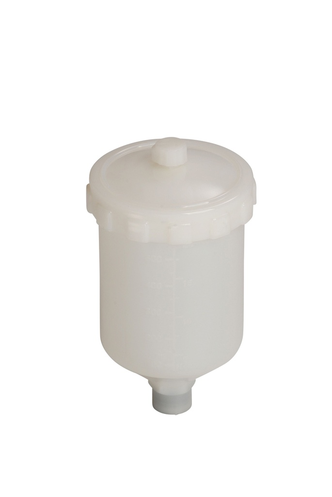 Fast Mover Gravity feed spray gun paint pot. 600cc. Female threa