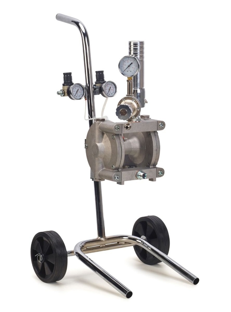 Fast Mover Double diaphragm pump on trolley. 24ltr free flow