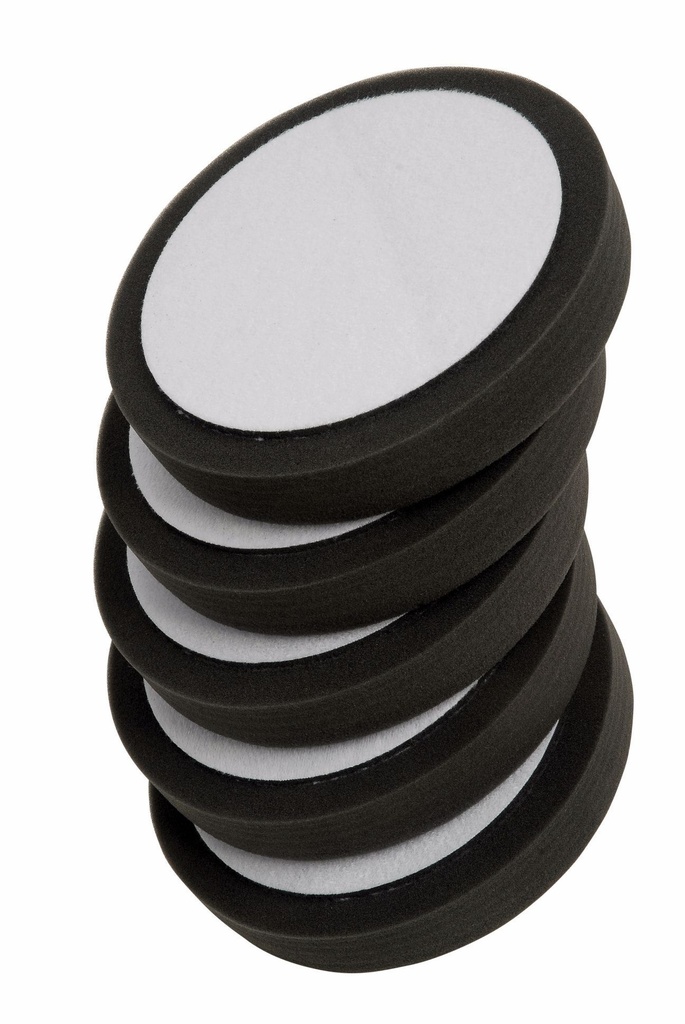 Fast Mover Soft black polishing pad. 150 x 30mm with hook & loop. 5 pads per pack