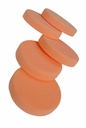 Fast Mover Hard orange compounding pad. 150 x 30mm with hook & loop. 5 pads per pack