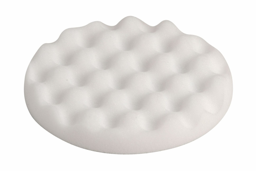 Fast Mover Hard white compounding pad with hook and loop 150 x25mm with waffle design