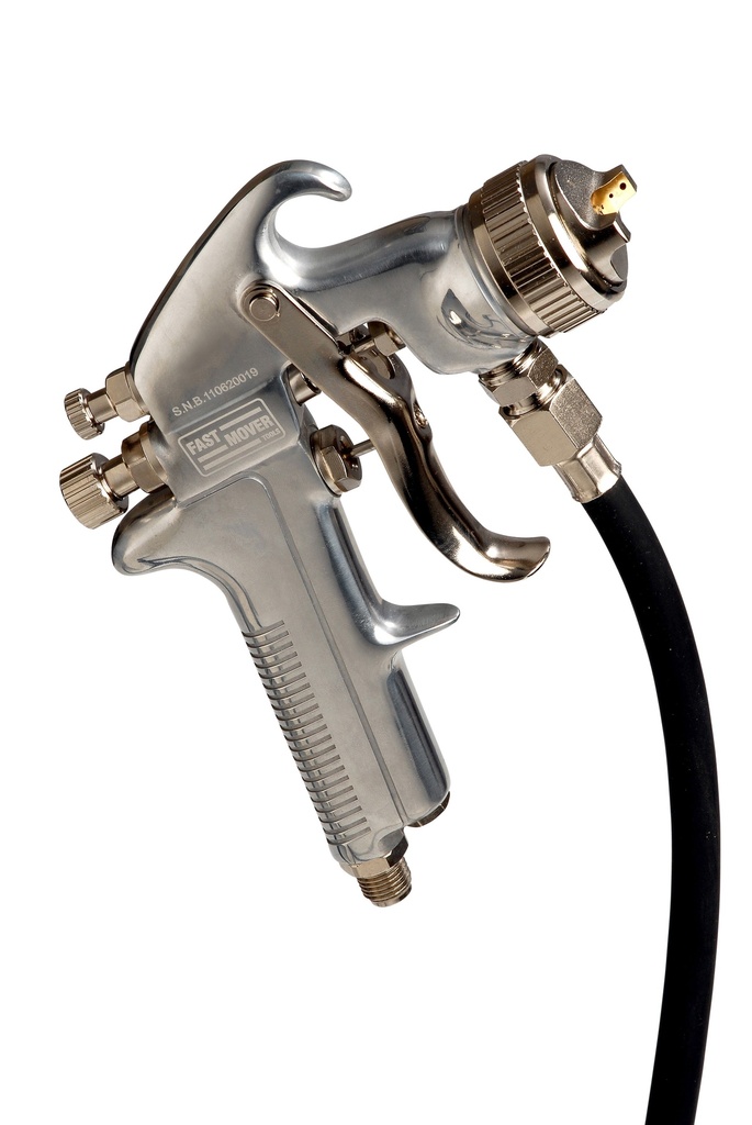 Fast Mover Pressure feed spray gun. 1.6mm air cap