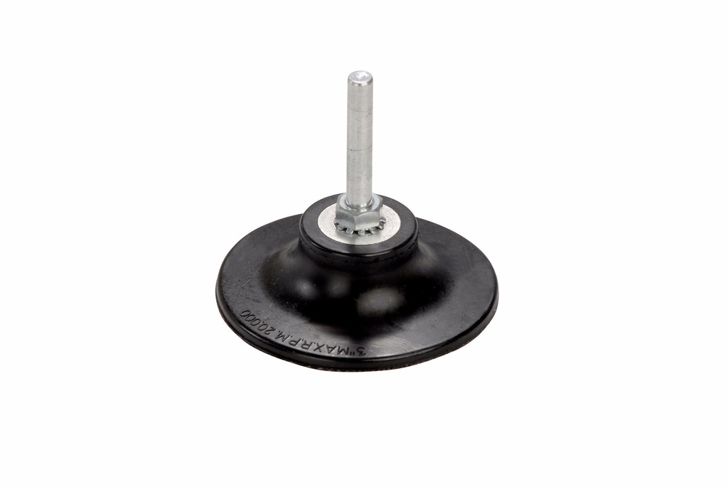 Fast Mover Backing pad with roll on thread . 75mm 6mm thread supplied with 6mm shank. 5 pads per pack