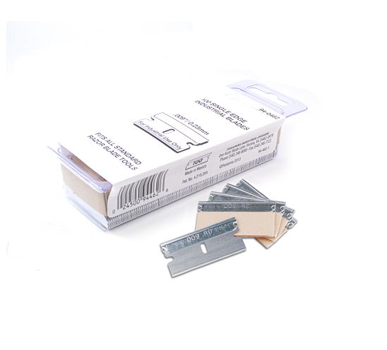 Fast Mover Single edge blades 38 x 19mm. 100 blades per pack. Made in the US