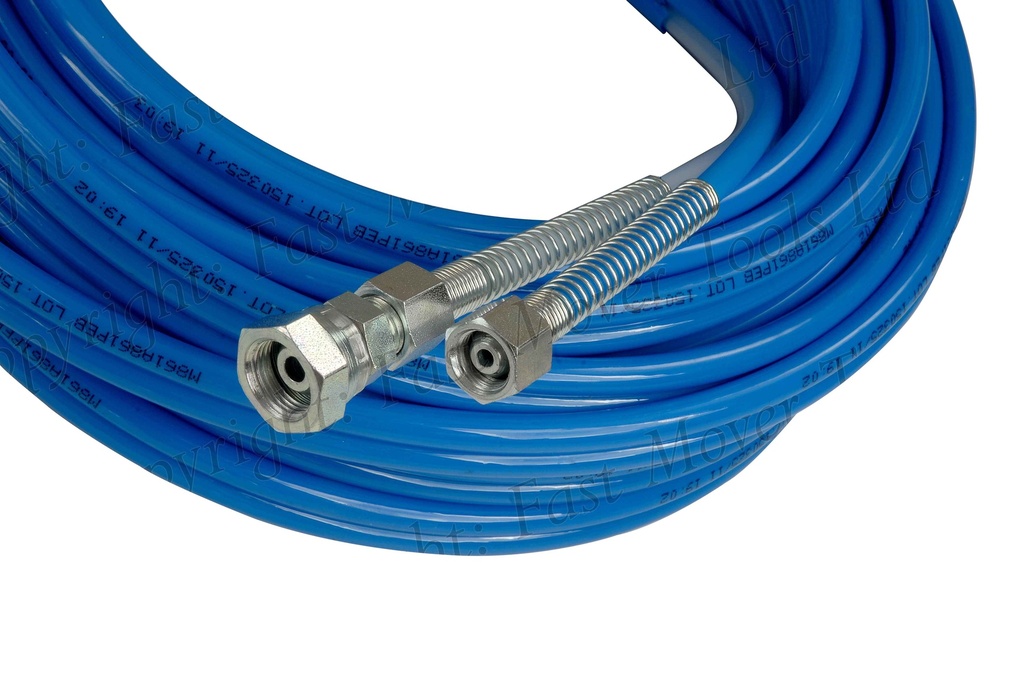 Fast Mover Air & fluid hoses. 7.5mtrs 1/4bsp thread on air hose & 3/8 thread on fluid hose