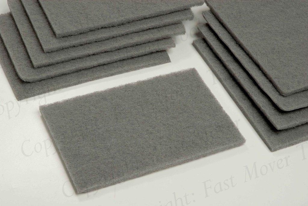 Fast Mover Surface conditioning pad fine grey. 150 x 225mm. 10 p
