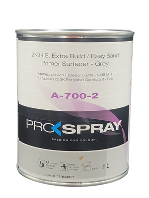Pro-Spray 1ltr 2K H.S. Extra Build / Easy Sand Primer Surfacer - Grey (use Pros.ICA-803-0.25 Hardene