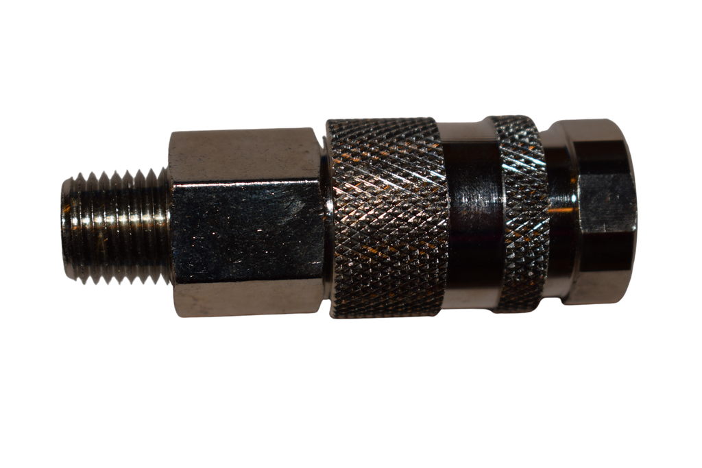 Fast Mover Safety coupling for air fed face mask. 1/4"bsp male thread