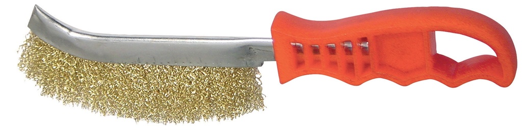GYS BRASS COATED STEEL WIRE BRUSH - PLASTIC HANDLE