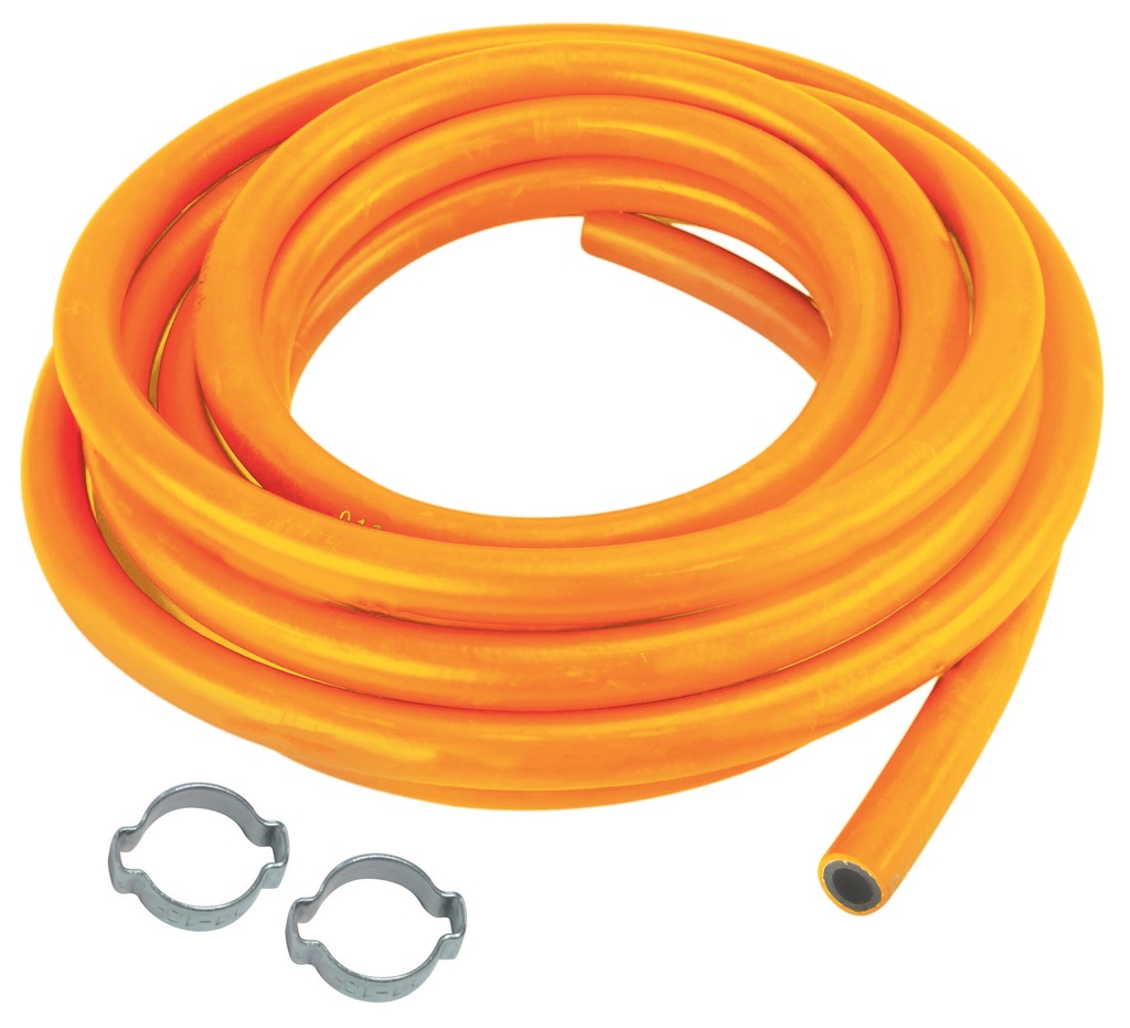 GYS GAS HOSE 4m PROPANE (Ø6.3mm) + HOSE CLAMPS