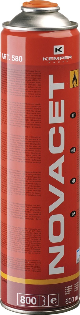 GYS 600mL CARTRIDGE (330gr gas) NOVACET GAS