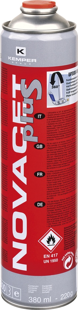 GYS 380ML CARTRIDGE (220gr gas) NOVACET - ALL POSITION