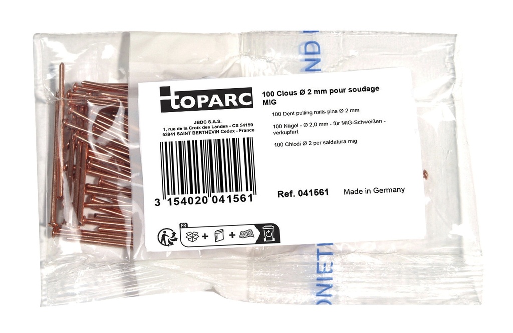 GYS 100 DENT PULLING NAILS PINS Ø2