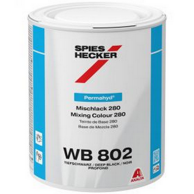 1ltr Spies Hecker Permahyd 280 WB802 Deep Black Tinter (Each)