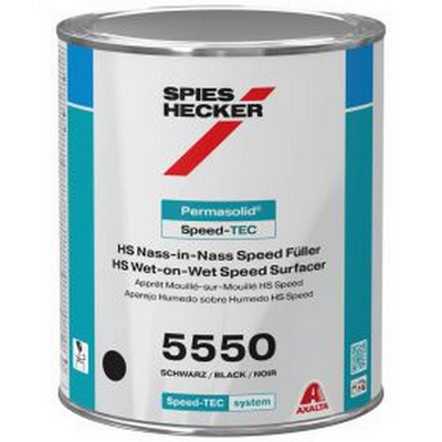 1ltr Spies Hecker 5550 Permasolid Wow Speed Surfacer Black (Each)