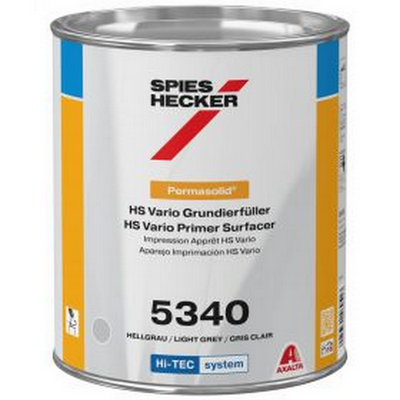 3.5ltr Spies Hecker Permasolid 5340 Light Grey HS Wet-On-Wet Surfacer (Each)